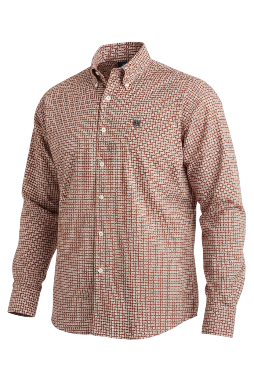 CINCH MEN'S PRINT SHIRT - BROWN
