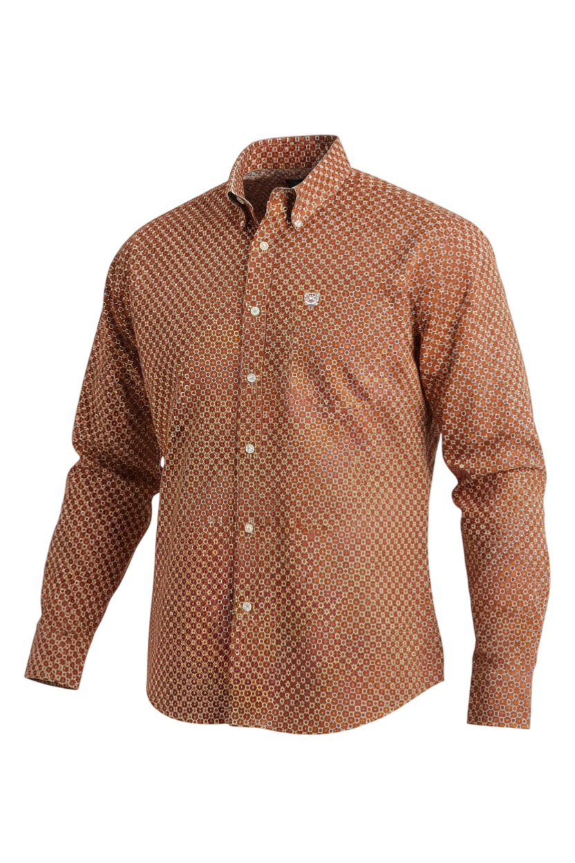 CINCH MEN'S PRINT SHIRT - BROWN