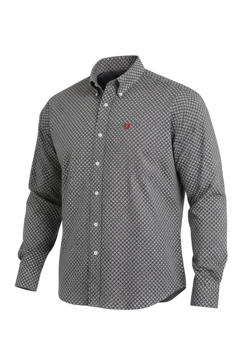 CINCH MEN'S PRINT SHIRT - GRAY**FINAL SALE**