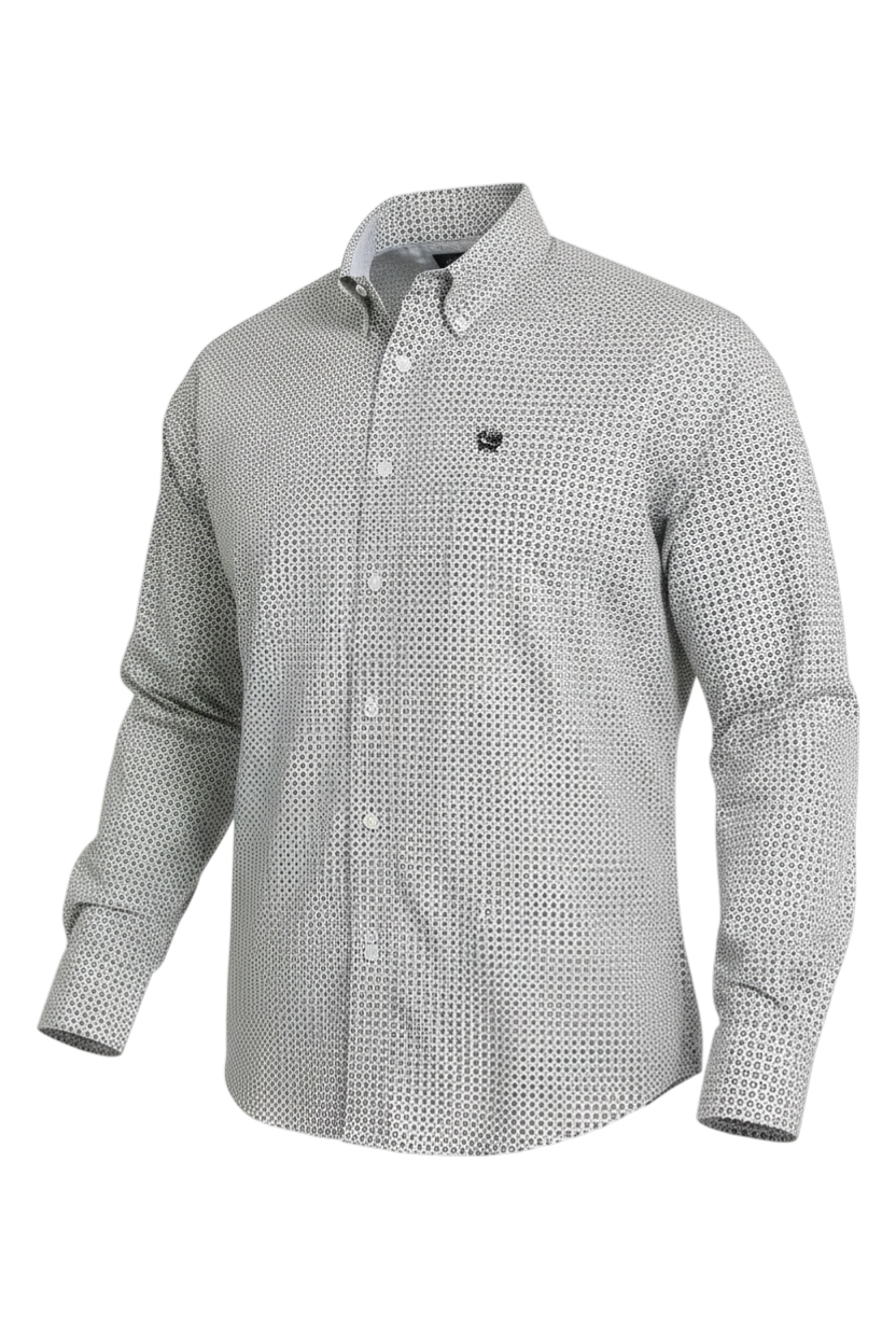 CINCH MEN'S PRINT SHIRT - GRAY**FINAL SALE**