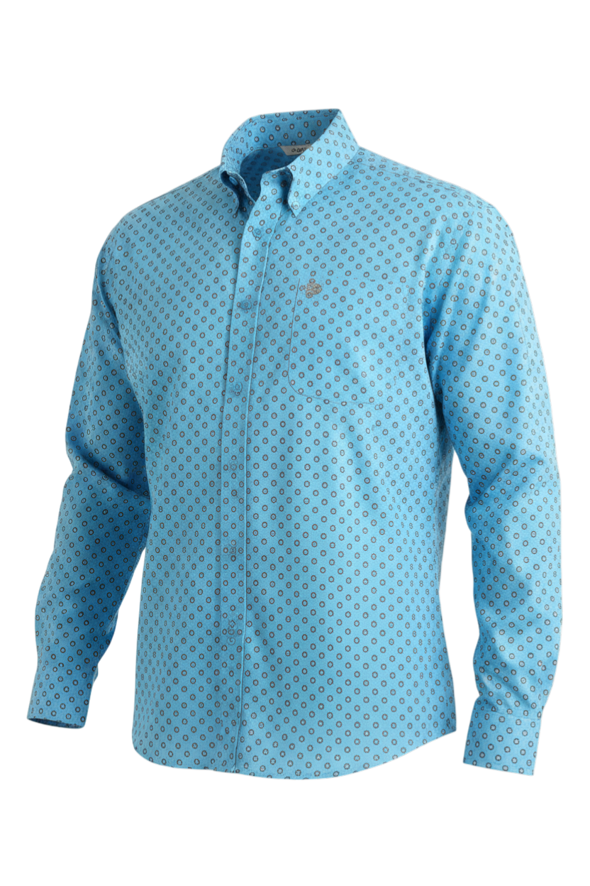 CINCH MEN'S PRINT SHIRT - BLUE**FINAL SALE**