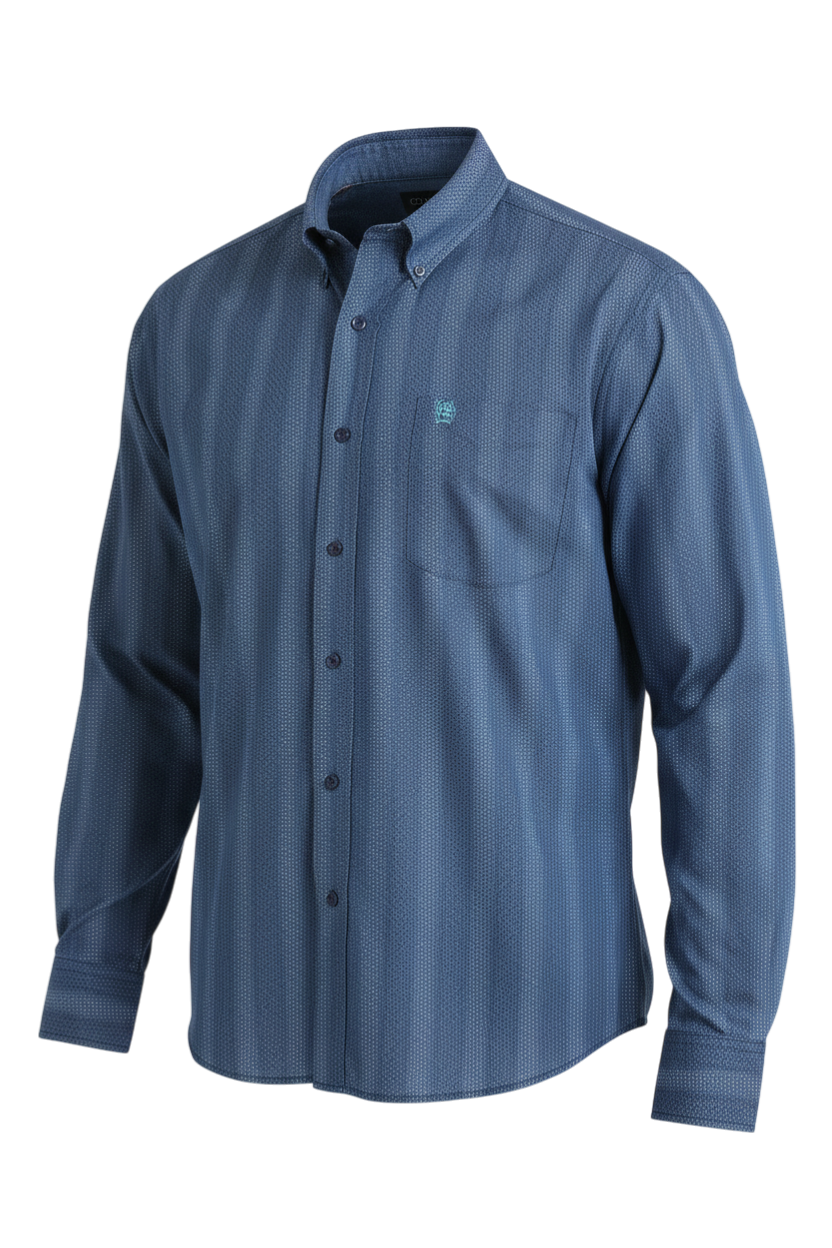 CINCH MEN'S PRINT SHIRT - BLUE**FINAL SALE**