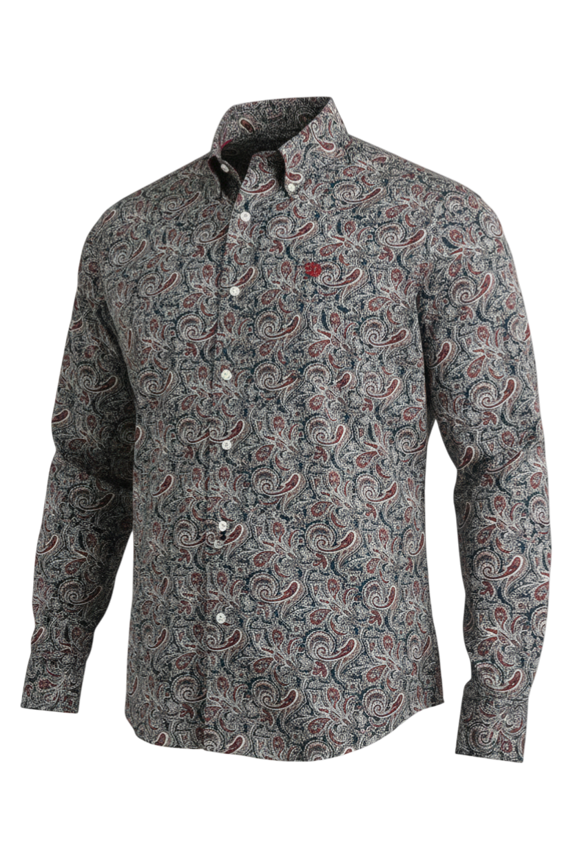 CINCH MEN'S PRINT SHIRT - BLUE**FINAL SALE**