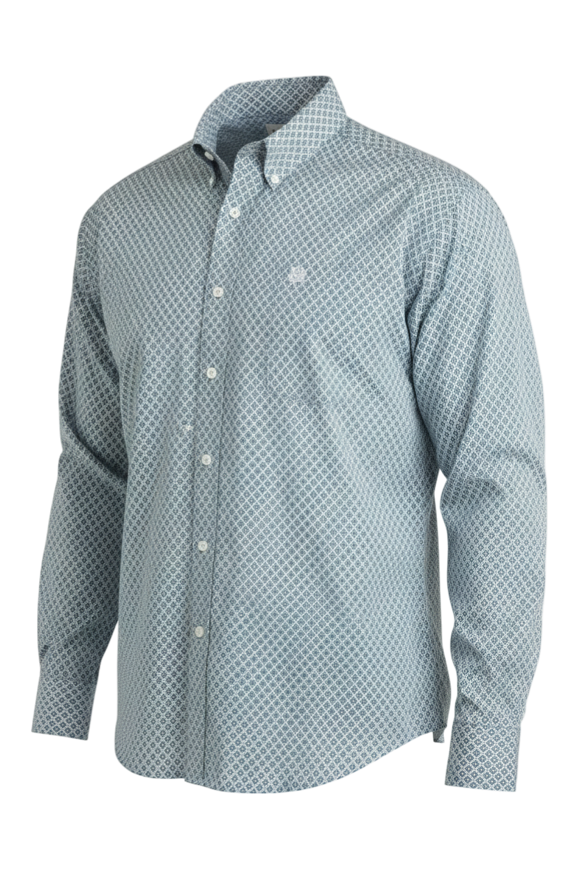 CINCH MENS PRINT SHIRT - BLUE