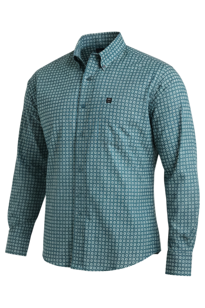 CINCH MENS PRINT SHIRT - BLUE