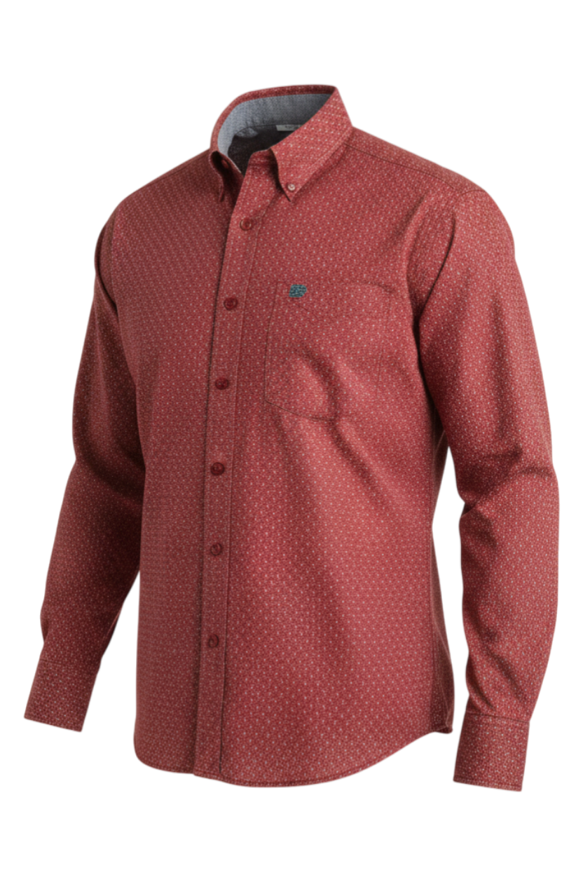 CINCH MENS PRINT SHIRT - RED