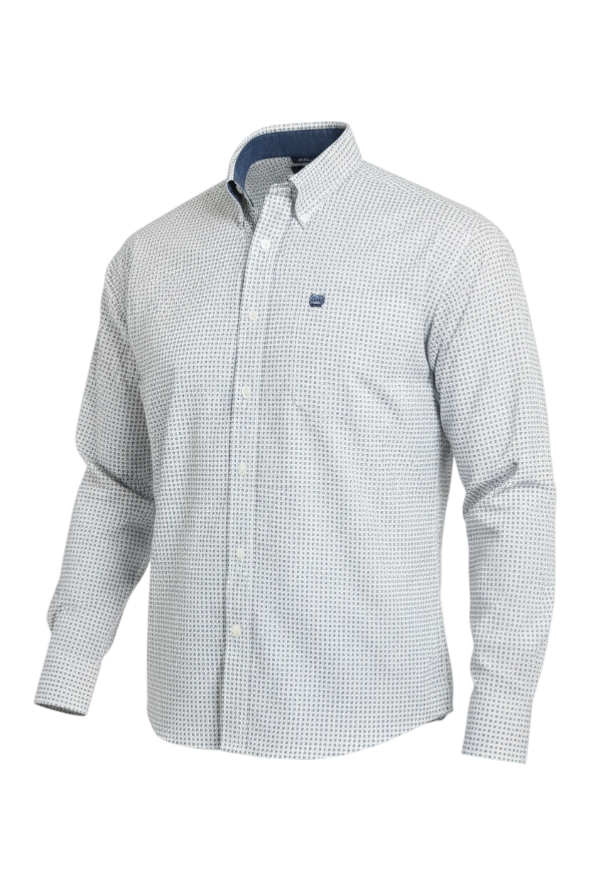 CINCH MEN'S PRINT SHIRT - WHITE**FINAL SALE**