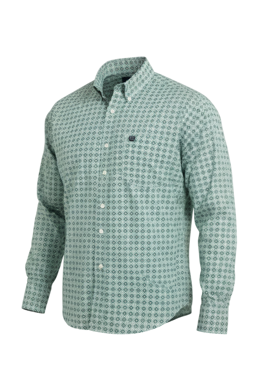 CINCH MEN'S PRINT SHIRT - TURQUOISE