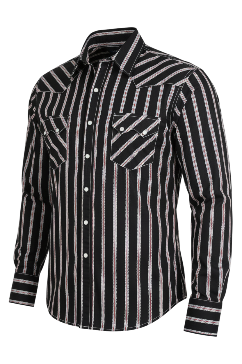 CINCH MEN'S STRIPED WESTERN SHIRT - BLACK