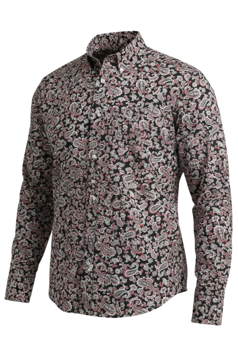 CINCH MEN' S PRINT MODERN SHIRT - BLACK**FINAL SALE**