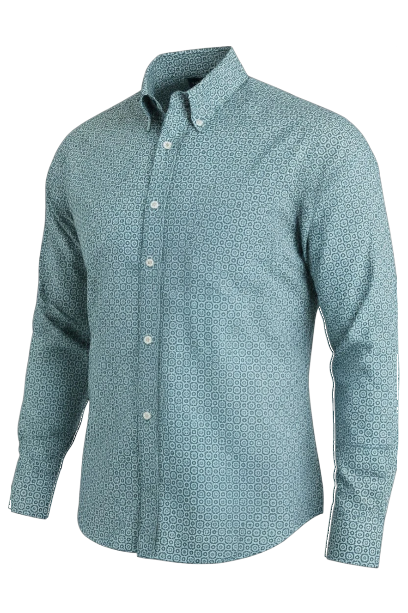 CINCH MEN'S PRINT MODERN SHIRT - BLUE**FINAL SALE**