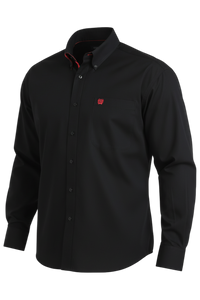 CINCH MENS SOLID SHIRT - BLACK