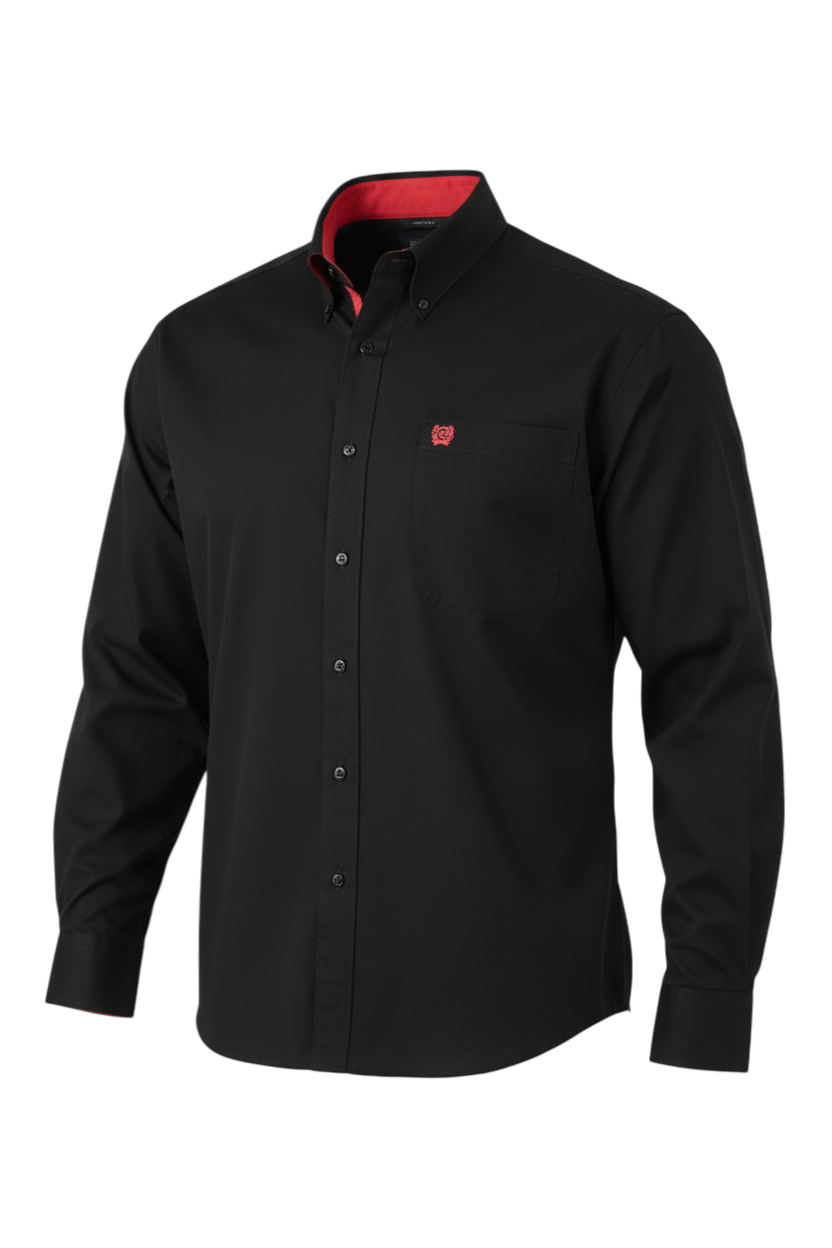 CINCH MENS SOLID SHIRT - BLACK