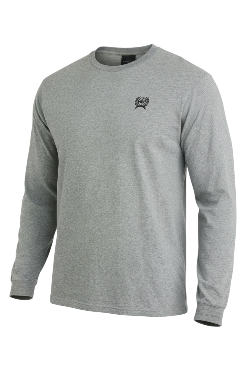 CINCH MEN'S LONG SLEEVE T-SHIRT - GRAY**FINAL SALE**