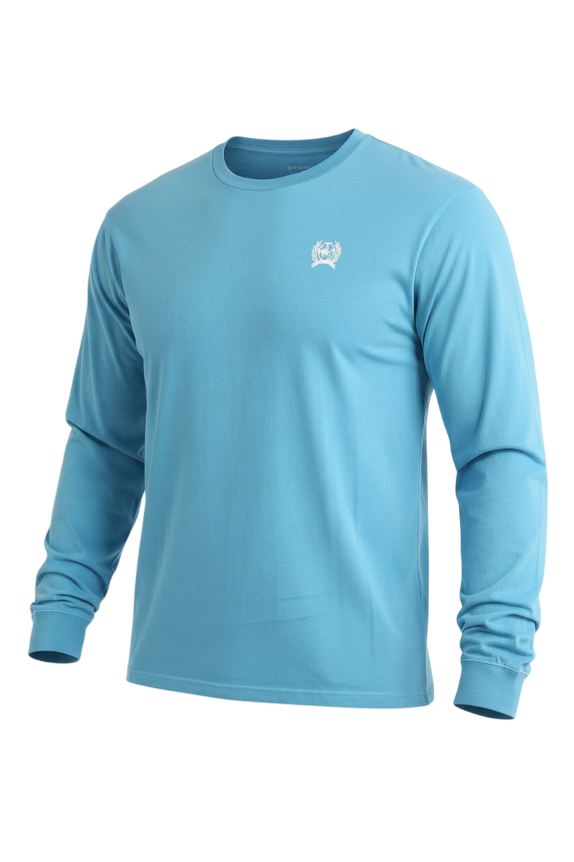 CINCH MEN'S LONG SLEEVE T-SHIRT - BLUE**FINAL SALE**