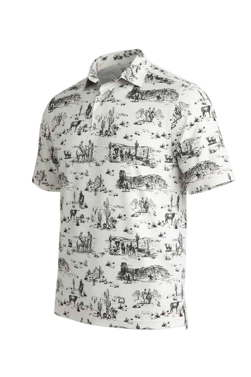 CINCH MENS SHORT SLEEVE ARENAFLEX POLO SHIRT - WHITE