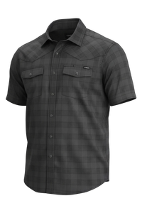CINCH MENS SHORT SLEEVE CAMP SHIRT - BLACK