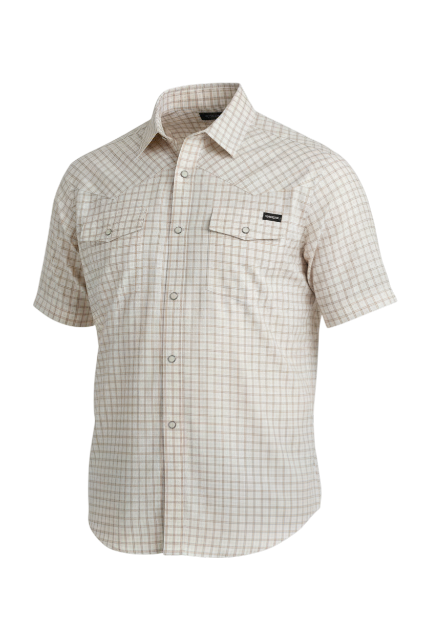 CINCH MENS SHORT SLEEVE CAMP SHIRT - WHITE