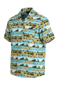 CINCH MEN'S PRINT SHIRT - BLUE**FINAL SALE**