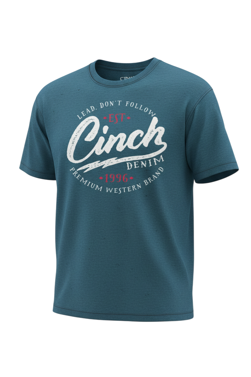CINCH MENS T-SHIRT - BLUE
