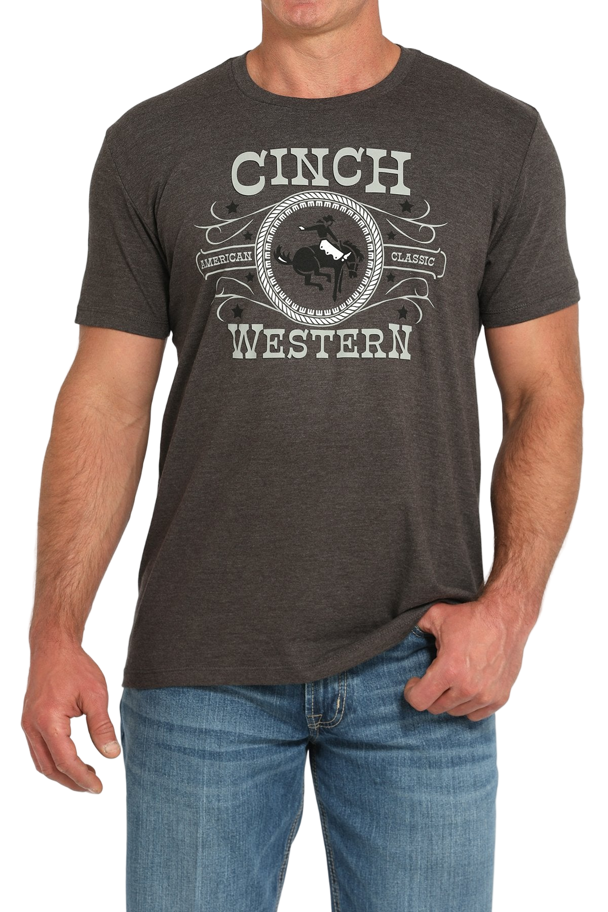 CINCH MEN'S GRAPHIC T-SHIRT - CHARCOAL