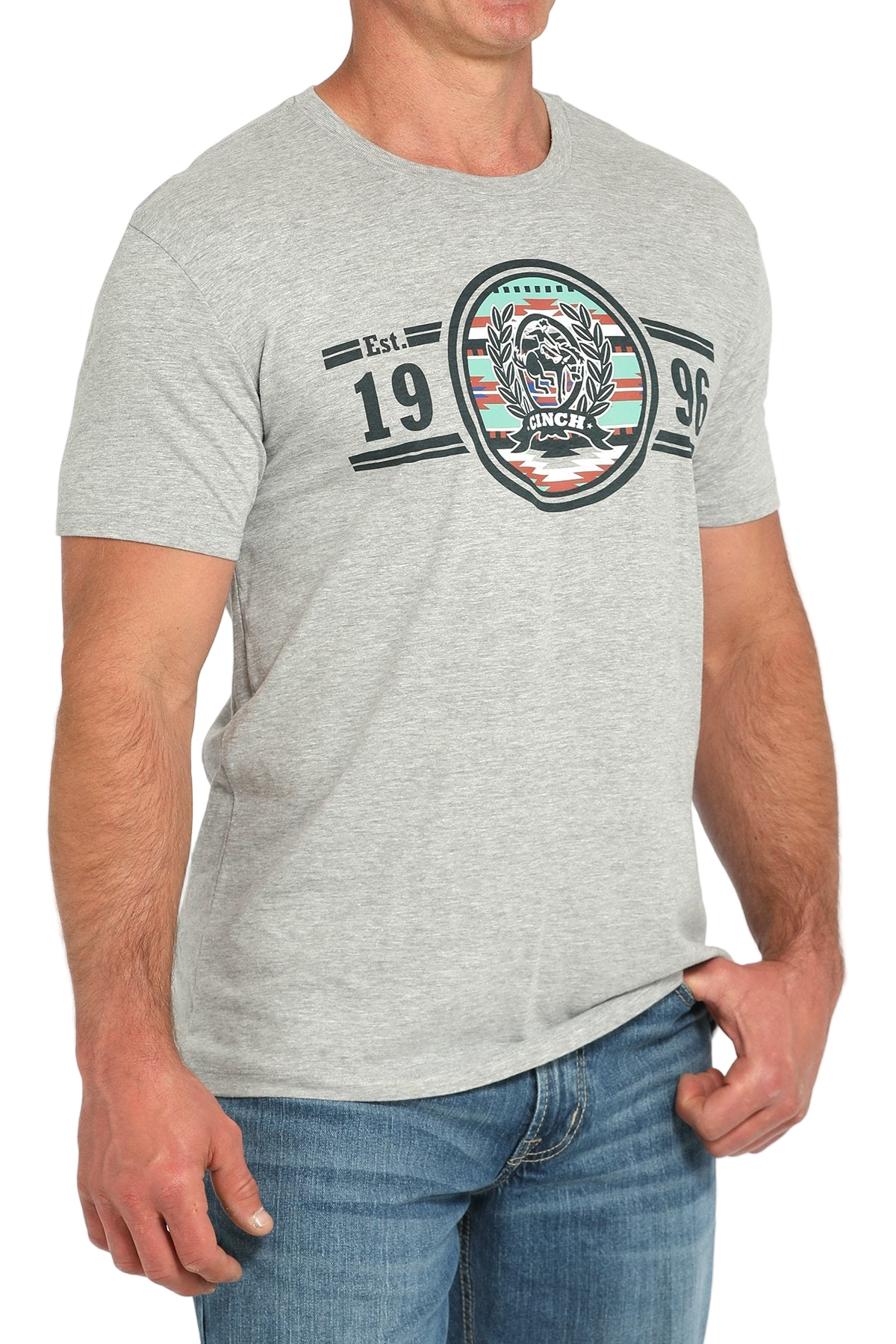 CINCH MEN'S GRAPHIC T-SHIRT - GRAY